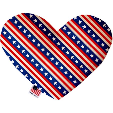 Mirage Pet Products Stars & Stripes Canvas Heart Dog Toy 8 in. 1141-CTYHT8